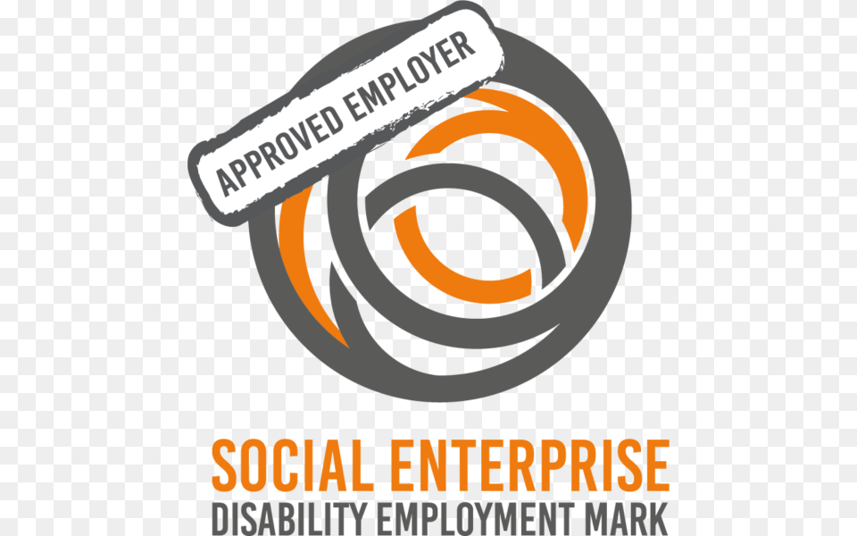 Social Enterprise Disability Employment Mark Product Red, Advertisement, Text, Spiral Free Transparent Png