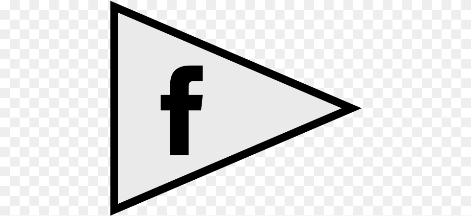 Social Flags Logo Facebook Icon Of Media 7 Facebook White, Triangle, Weapon Png Image