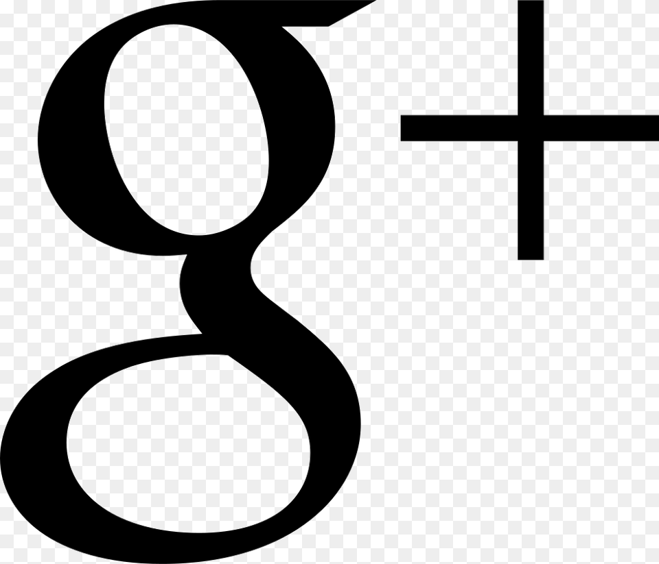 Social Googleplus Outline Google Plus Logo White, Symbol, Number, Text, Cross Free Png