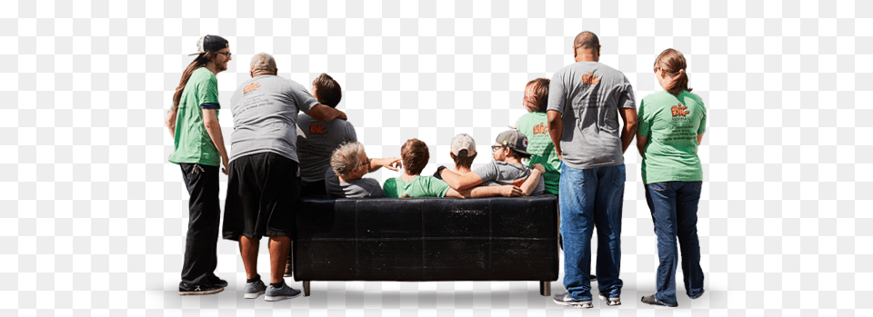 Social Group, Couch, T-shirt, Person, People Free Png