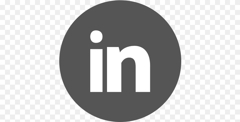 Social Linkedin Circle Gray 32 Circle, Disk, Logo, Text, Symbol Free Png