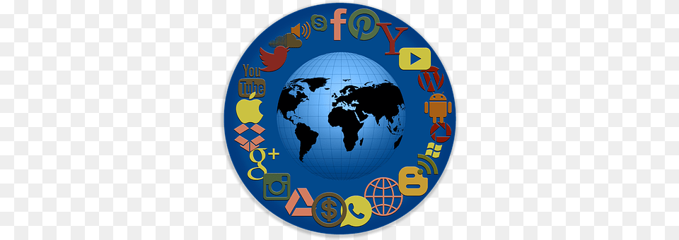 Social Media Sphere, Astronomy, Outer Space, Planet Png Image