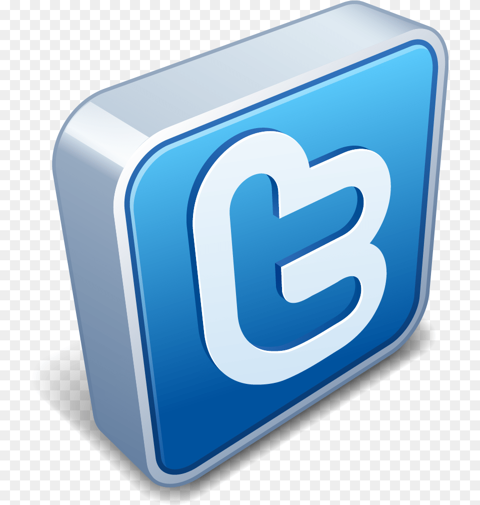 Social Media 3d Twitter Icon, Text, First Aid Free Transparent Png