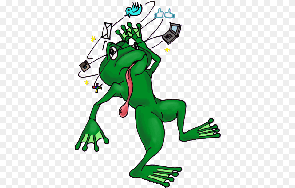 Social Media Confusion Illustration, Green, Amphibian, Animal, Frog Png