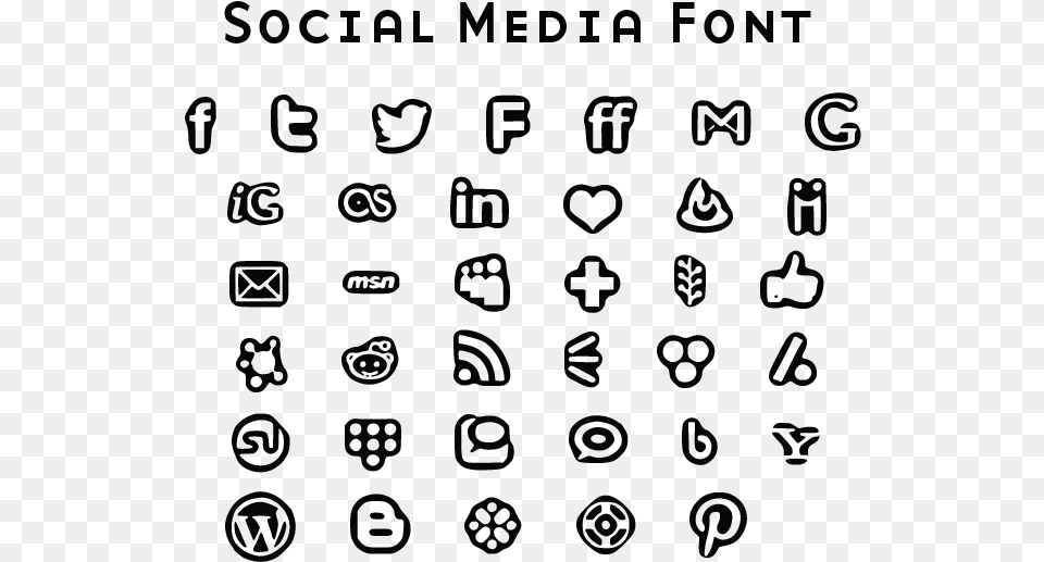 Social Media Font, Text, Blackboard, Alphabet Png