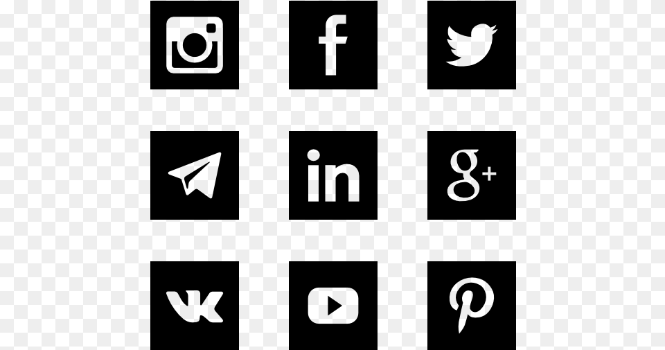 Social Media Icon Square, Gray Free Png