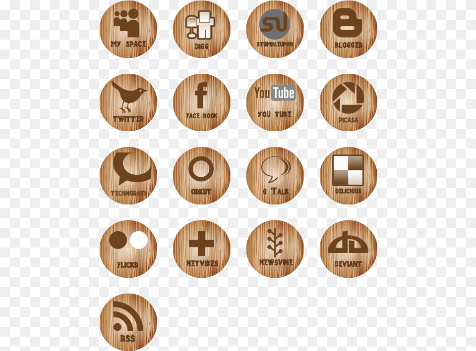 Social Media Icons, Wood, Plywood, Face, Head Free Transparent Png