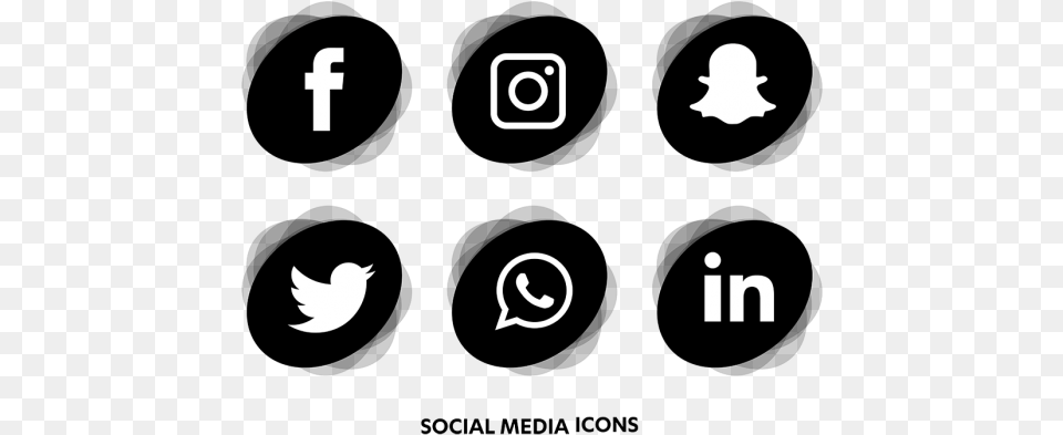 Social Media Icons Black, Stencil, Symbol, Text Free Transparent Png