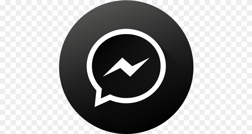 Social Media Icons Black Transparent U0026 Clipart Messenger A Social Media, Symbol, Star Symbol, Emblem, Disk Png