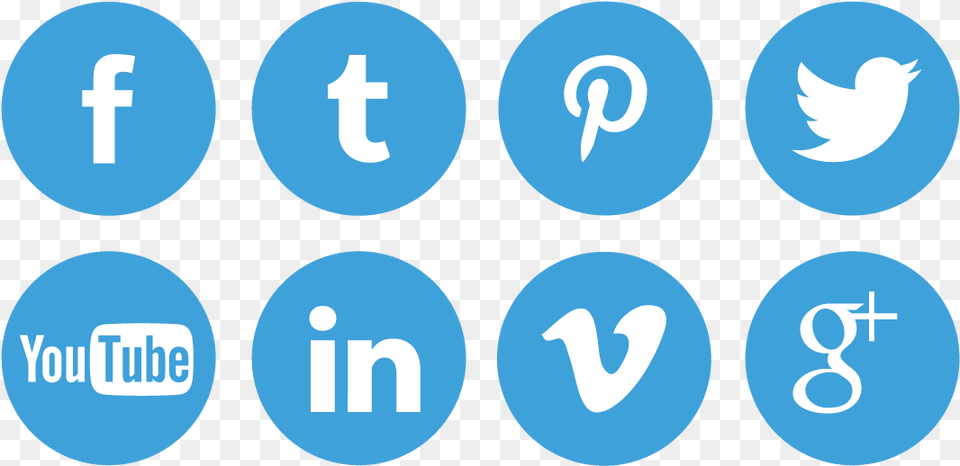 Social Media Icons Blue Social Media Icons, Symbol, Electronics, Hardware, Sign Free Transparent Png