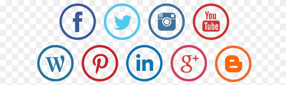 Social Media Icons Circle Image, Logo, Symbol, Text, Number Free Transparent Png