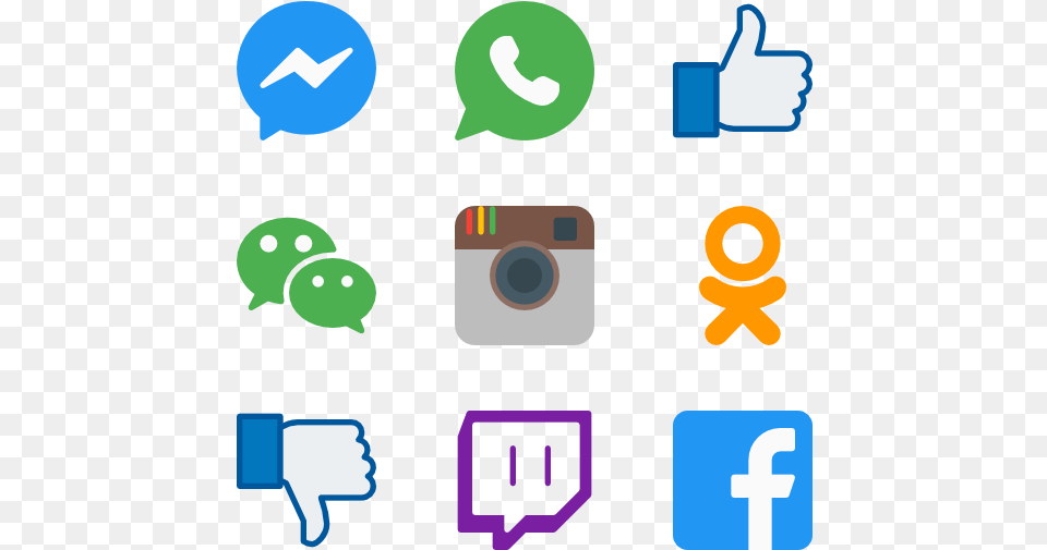 Social Media Icons Facebook Messenger Free Png
