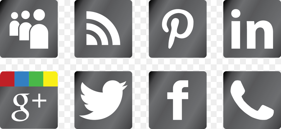 Social Media Icons Separate, Text, Symbol, Number Png