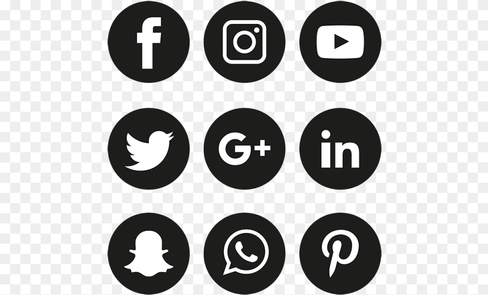 Social Media Icons Set, Text, Symbol Free Transparent Png