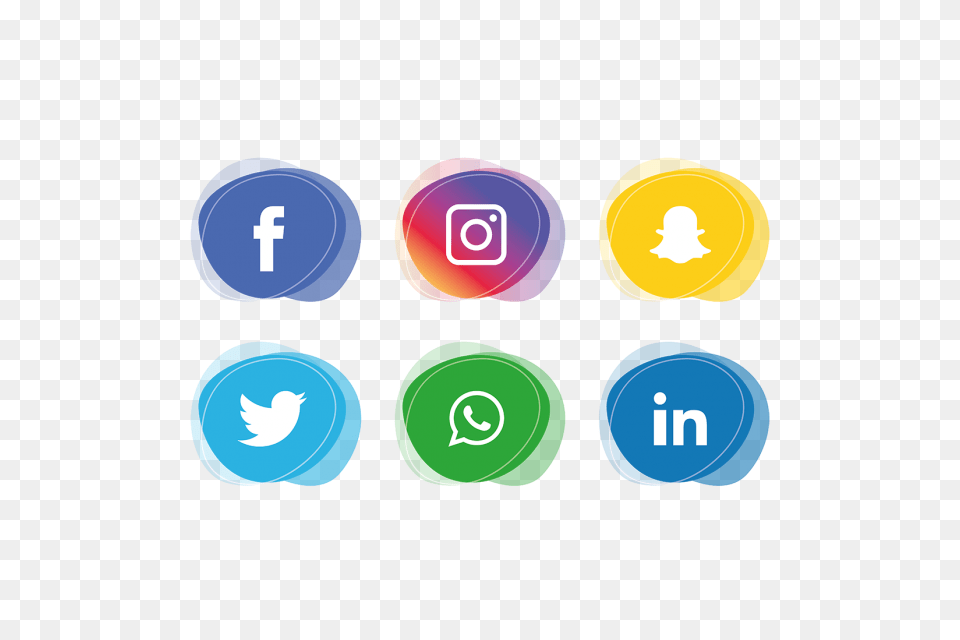 Social Media Icons Set Facebook Instagram Whatsapp Social, Logo, Text, Symbol Free Transparent Png