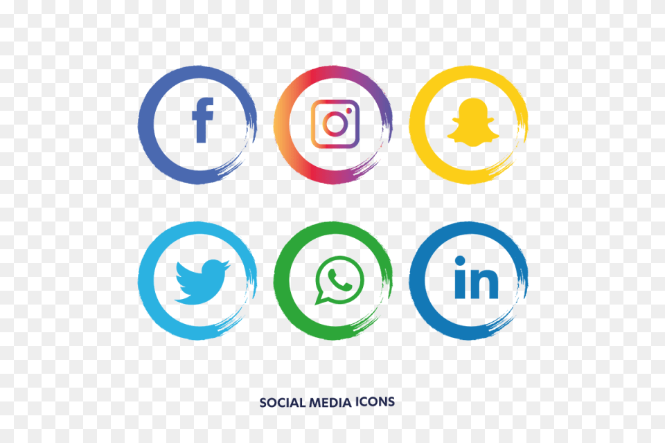 Social Media Icons Set Facebook Instagram Whatsapp Social, Logo, Symbol, Text Png Image