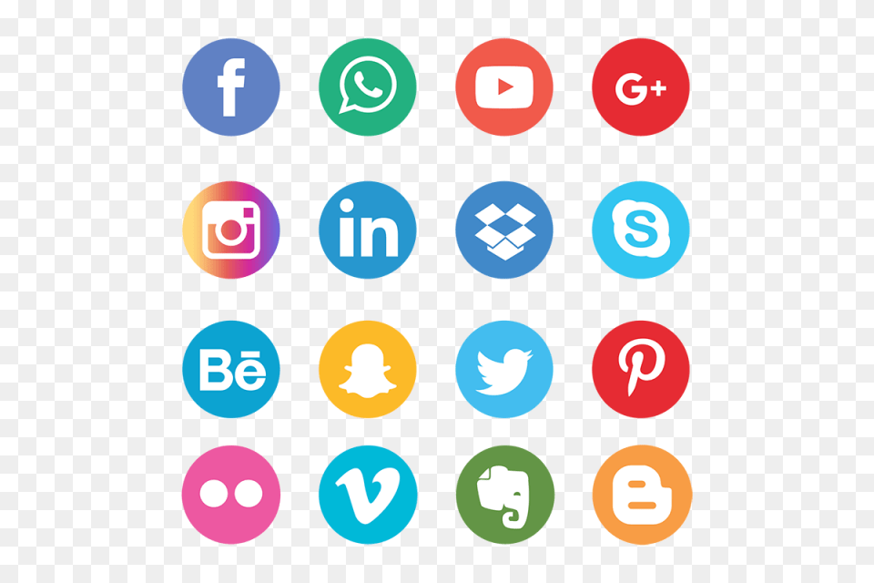 Social Media Icons Set Network Background Smiley Face Share, Symbol, Text, Number Free Png Download