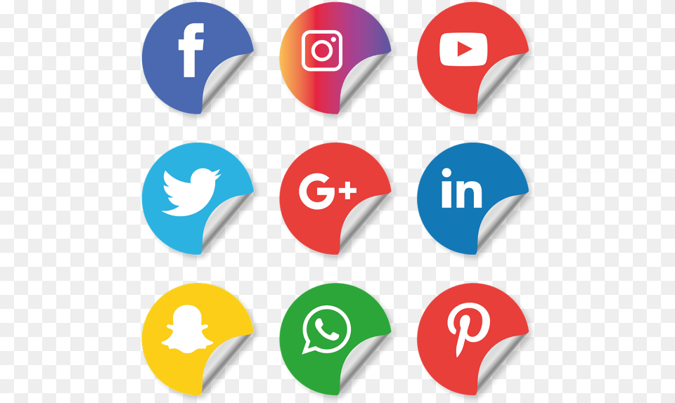 Social Media Icons Setfacebook Instagram Whatsapp Transparent Background Social Media Logos, Symbol, Text, Number, Dynamite Free Png