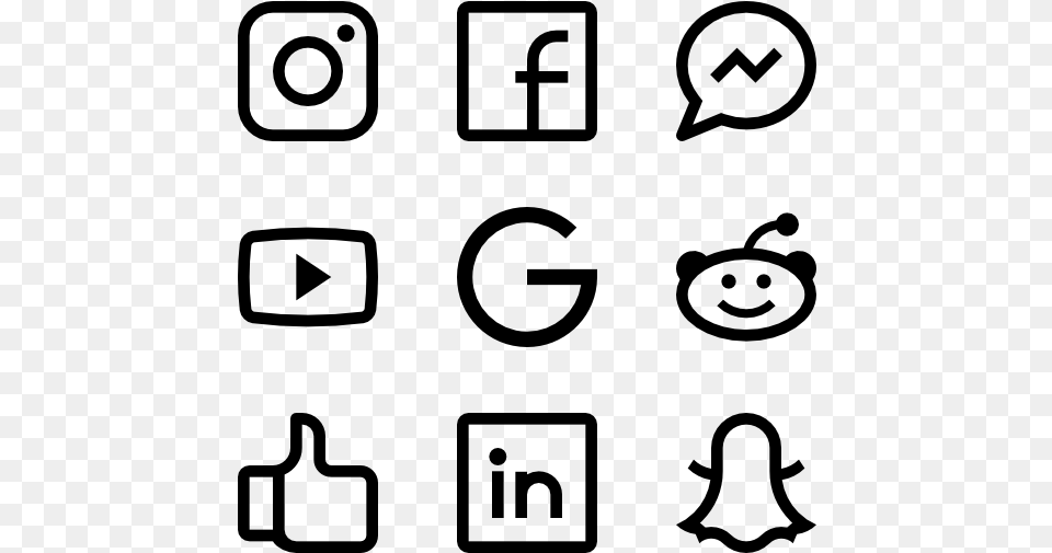 Social Media Icons Transparent Background 360 Degree Vector, Gray Free Png
