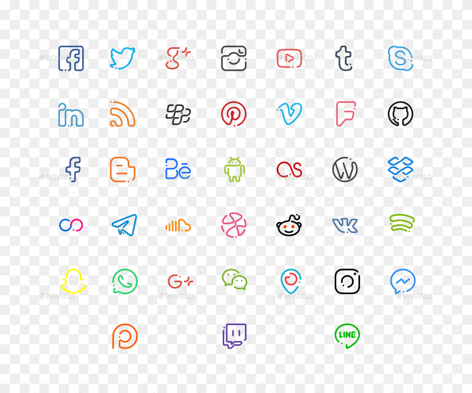 Social Media Icons White Blackboard, Symbol, Text Free Transparent Png