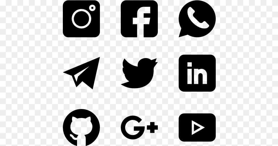 Social Media Instagram Facebook Vector, Gray Free Transparent Png