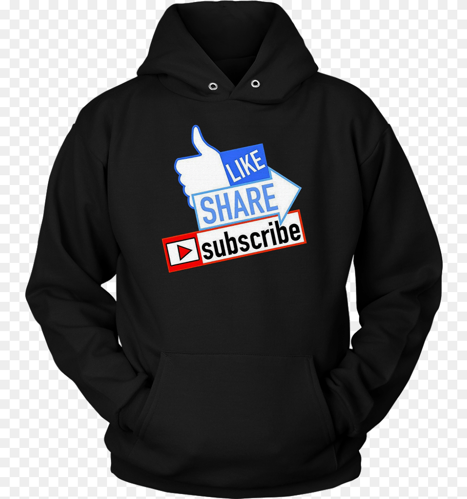 Social Media Like Share Subscribe T Shirt U2013 Teefig Cool Hoodie, Clothing, Knitwear, Sweater, Sweatshirt Free Png