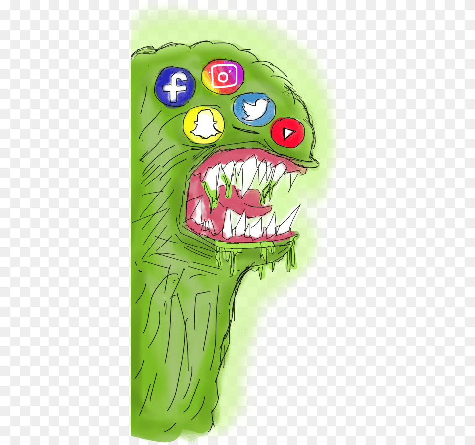 Social Media Logo As Monsters Free Png Download