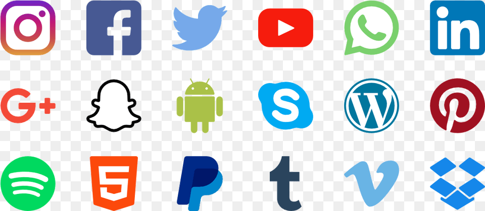 Social Media Logos Transparent Background Logo Icon Social Media, Text, Animal, Bird, Symbol Free Png Download