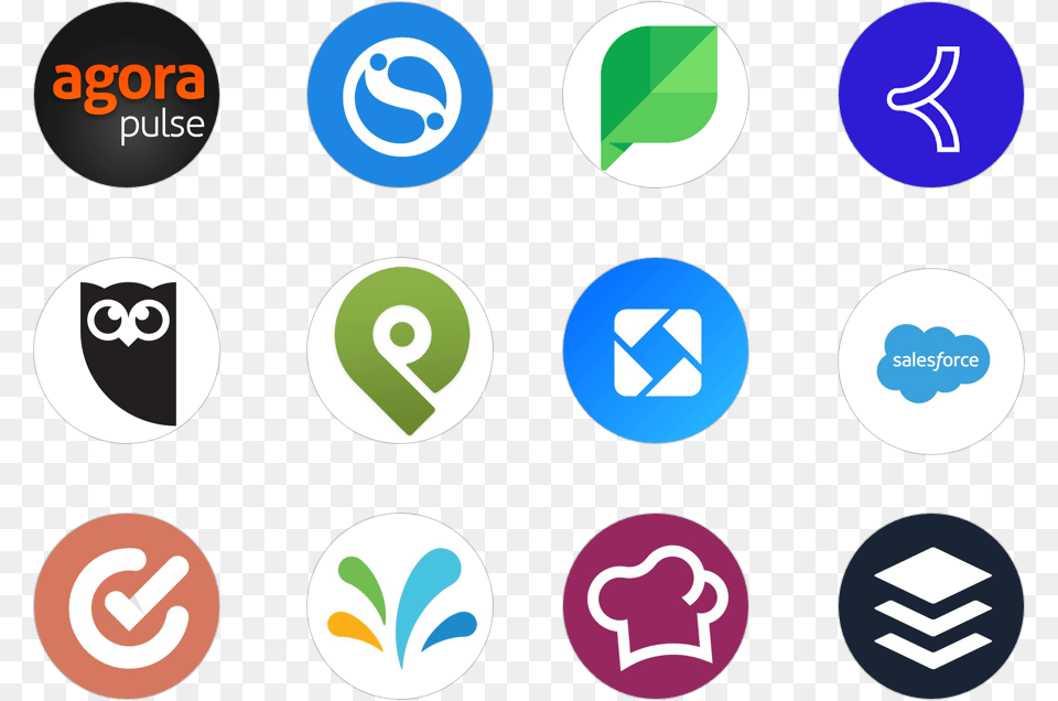 Social Media Management Tool Logos Including Agorapulse, Logo Free Png Download