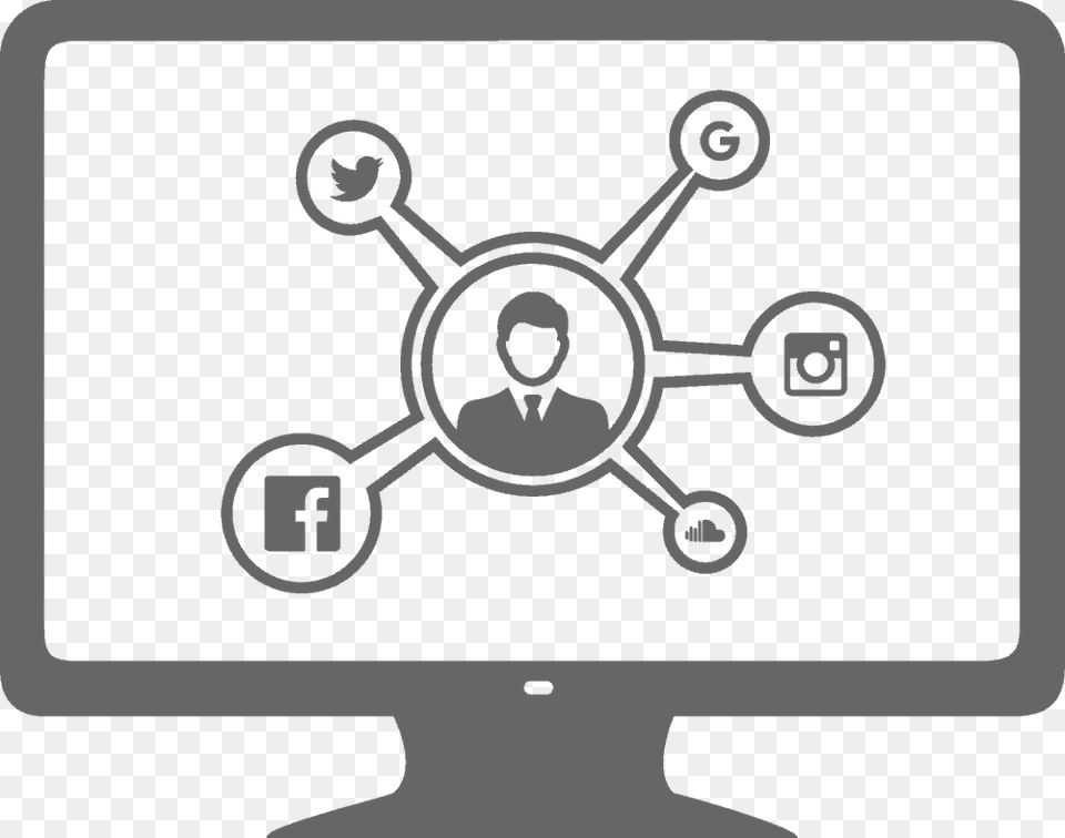 Social Media Marketing Computer Monitor, Tool, Plant, Lawn Mower, Lawn Free Transparent Png
