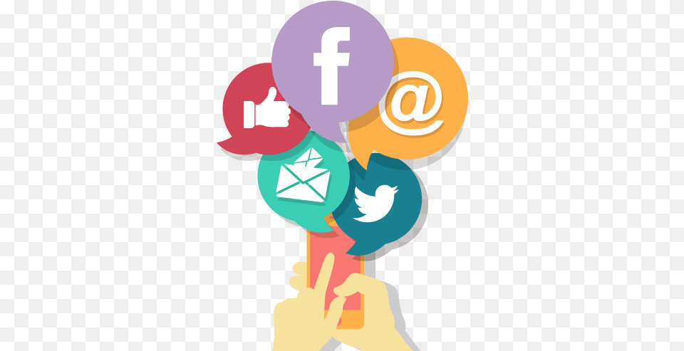 Social Media Marketing Facebook Instagram Wechat Youtube Vector Social Media Hand, Baby, Person, Text Free Png Download