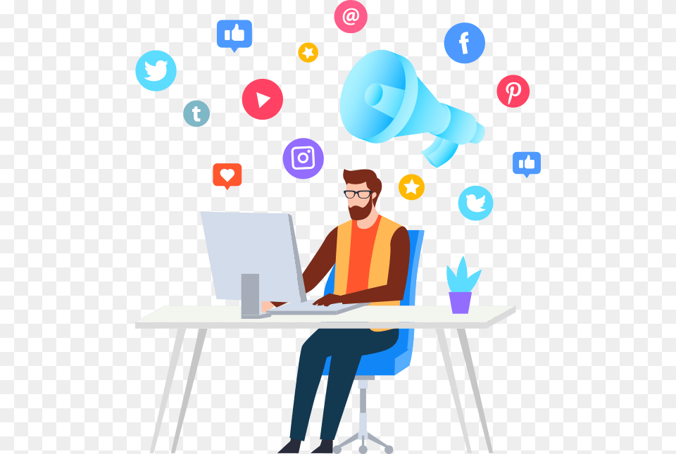 Social Media Marketing Services, Table, Pc, Laptop, Furniture Free Png