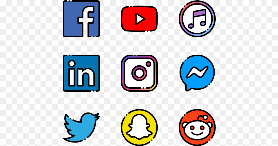Social Media Mashup Of Social Media Icons, Animal, Bird Free Png Download