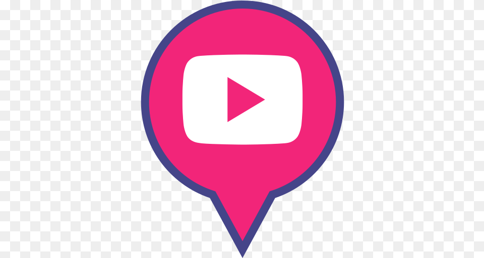 Social Media Pin Logo Youtube Logo Do Youtube, Disk, Purple Free Transparent Png