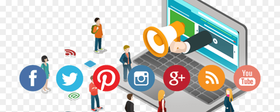 Social Media Smm Agency, Computer, Pc, Electronics, Laptop Png Image