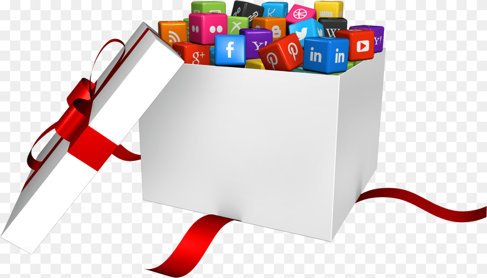 Social Media Transparent Social Media Icons In Box, Bag, Dynamite, Weapon Free Png Download