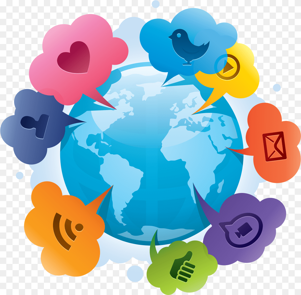 Social Media Tutorials Various Services Of Internet, Astronomy, Outer Space, Planet, Globe Free Transparent Png