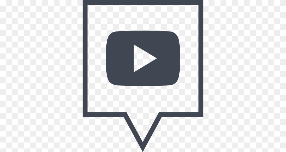 Social Media Youtube Glyph Darkslategray Icon, Symbol, Emblem Free Png