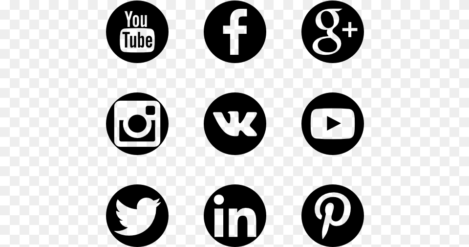 Social Network Icons Social Icons Black, Gray Free Transparent Png