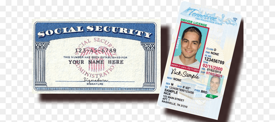 Social Security No, Text, Document, Id Cards, Driving License Free Png Download