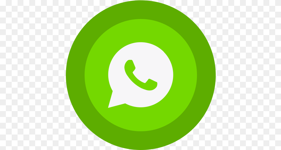 Social Whatsapp Icon Of Colocons Circle, Green, Disk, Symbol, Recycling Symbol Free Png Download