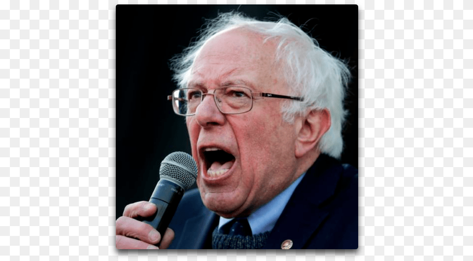Socialist Bernie Bernie Sanders Ugly, Portrait, Head, Man, Microphone Png Image