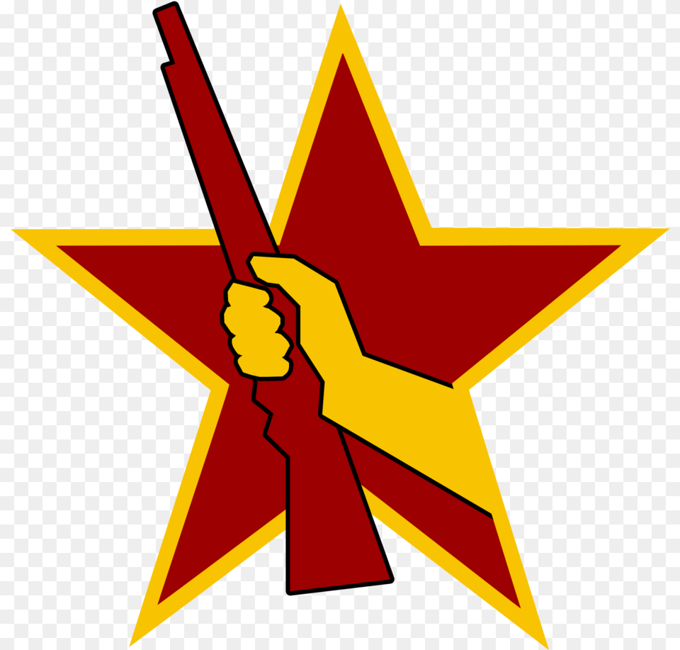 Socialist Combat Emblem By Socialist Combat Asia Pacific Alliance Flag, Star Symbol, Symbol, Person Png