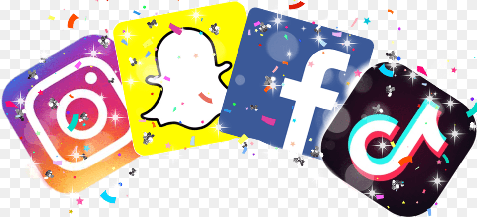 Socialmedia Instagram Tiktok Facebook Tik Tok Instagram Snapchat Facebook, Art, Graphics, Paper, Text Free Png