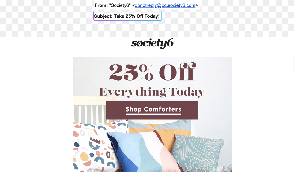 Society 6 Discount Email, Advertisement, Cushion, Home Decor, Poster Png Image