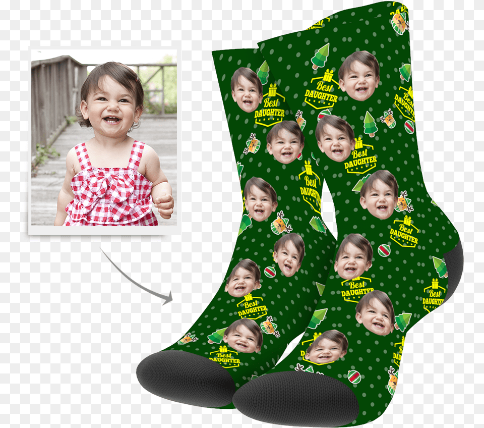 Sock, Baby, Person, Face, Head Free Png Download