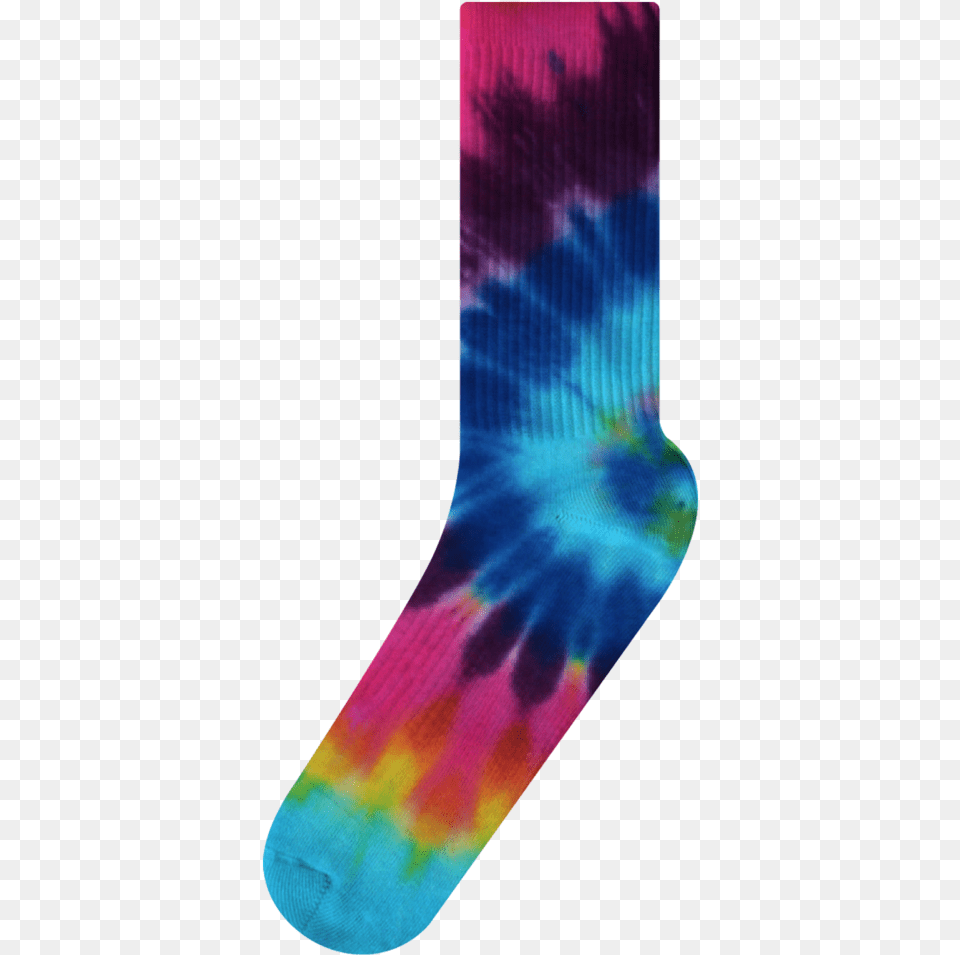 Sock Download Tie Dye Socks Transparent, Clothing, Hosiery, Person Png