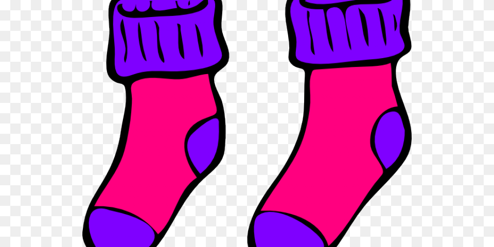Socks Cartoon Transparent Background, Purple, Clothing, Hosiery, Baby Png Image