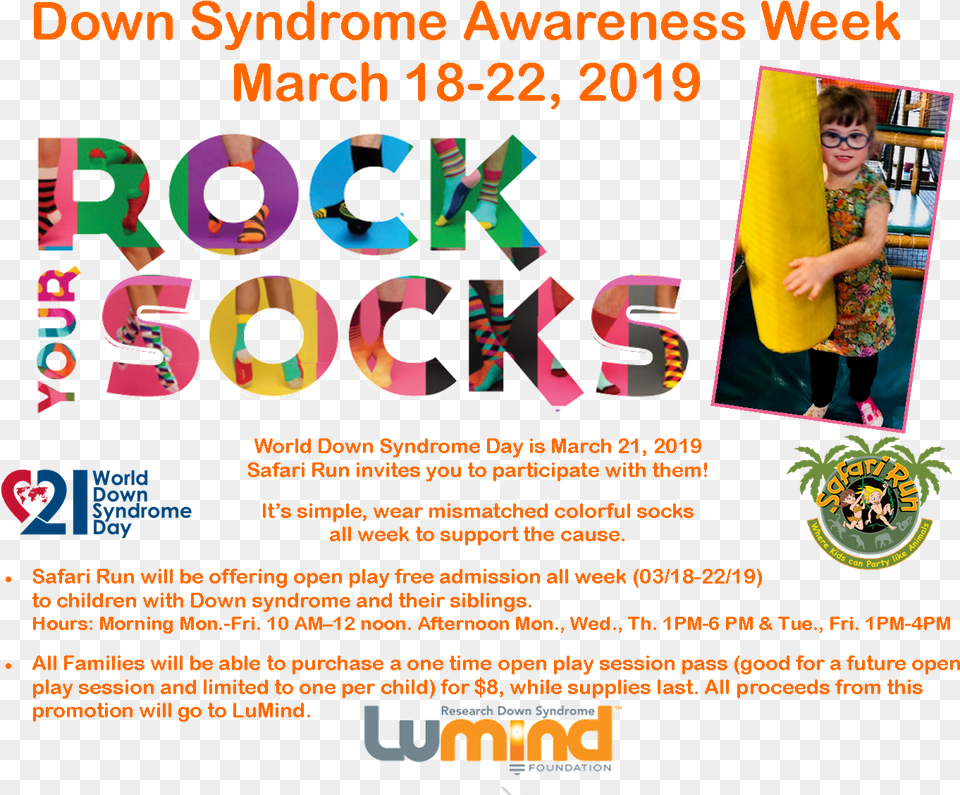 Socks Down Syndrome Day, Advertisement, Poster, Child, Female Png Image