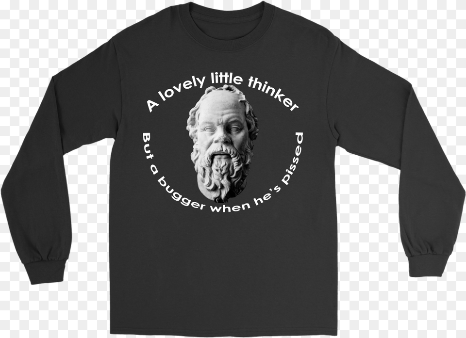 Socrates A Lovely Little Thinker Science Long Tee Monkas Shirt, T-shirt, Sleeve, Long Sleeve, Clothing Png Image